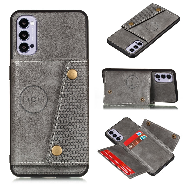 Double Buckle PU + TPU Shockproof Magnetic Protective Case with Card Slots & Holder, For OnePlus 8T, For OPPO Realme 7 5G, For OPPO Realme 7i, For OPPO Realme 7 Pro, For Xiaomi Poco X3