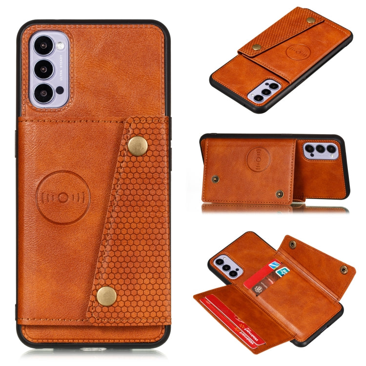 Double Buckle PU + TPU Shockproof Magnetic Protective Case with Card Slots & Holder, For OnePlus 8T, For OPPO Realme 7 5G, For OPPO Realme 7i, For OPPO Realme 7 Pro, For Xiaomi Poco X3