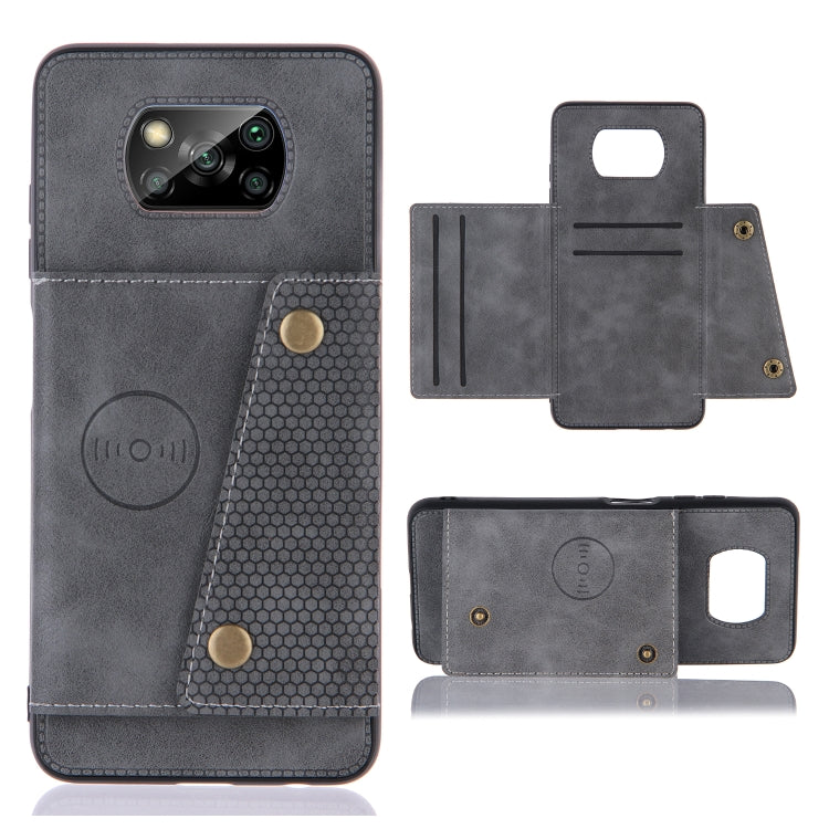 Double Buckle PU + TPU Shockproof Magnetic Protective Case with Card Slots & Holder, For OnePlus 8T, For OPPO Realme 7 5G, For OPPO Realme 7i, For OPPO Realme 7 Pro, For Xiaomi Poco X3