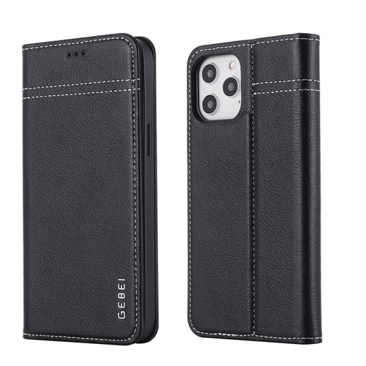 GEBEI Top-grain Leather Horizontal Flip Protective Case with Holder & Card Slots