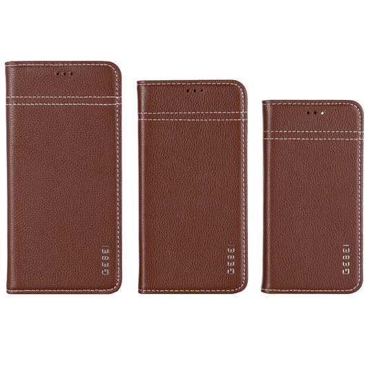 GEBEI Top-grain Leather Horizontal Flip Protective Case with Holder & Card Slots