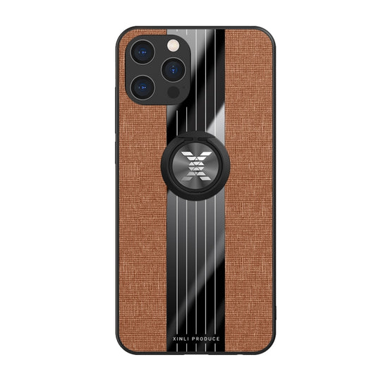 XINLI Stitching Cloth Textue Shockproof TPU Protective Case with Ring Holder