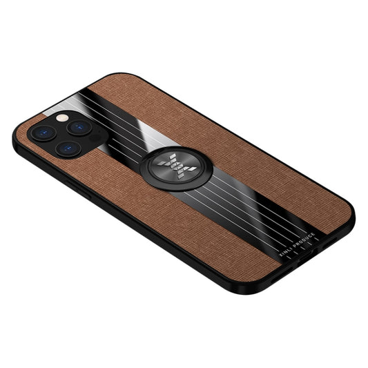 XINLI Stitching Cloth Textue Shockproof TPU Protective Case with Ring Holder