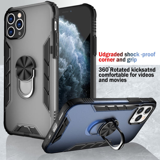 Magnetic Frosted PC + Matte TPU Shockproof Case with Ring Holder
