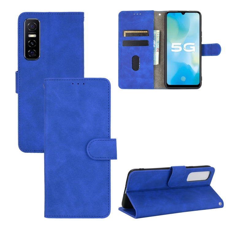 Solid Color Skin Feel Magnetic Buckle Horizontal Flip Calf Texture PU Leather Case with Holder & Card Slots & Wallet, For vivo V20 Pro / S7, For vivo V20 4G (Indian Version), For vivo Y73s, For Nokia 3.4, For Oukitel C21 / C21 Pro����������������������...