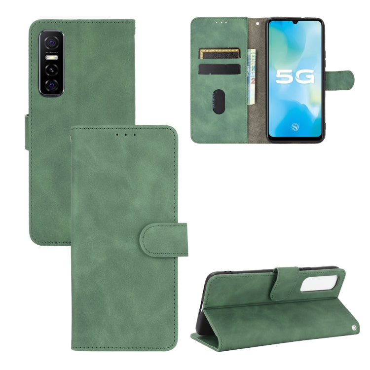 Solid Color Skin Feel Magnetic Buckle Horizontal Flip Calf Texture PU Leather Case with Holder & Card Slots & Wallet, For vivo V20 Pro / S7, For vivo V20 4G (Indian Version), For vivo Y73s, For Nokia 3.4, For Oukitel C21 / C21 Pro����������������������...