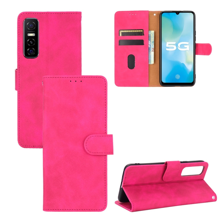 Solid Color Skin Feel Magnetic Buckle Horizontal Flip Calf Texture PU Leather Case with Holder & Card Slots & Wallet, For vivo V20 Pro / S7, For vivo V20 4G (Indian Version), For vivo Y73s, For Nokia 3.4, For Oukitel C21 / C21 Pro����������������������...