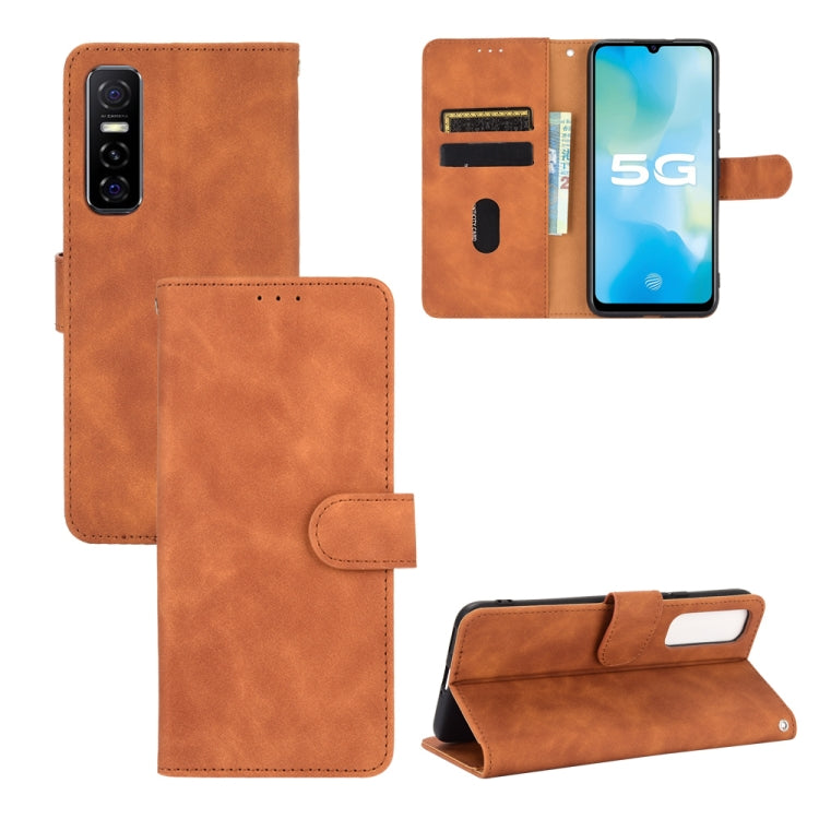 Solid Color Skin Feel Magnetic Buckle Horizontal Flip Calf Texture PU Leather Case with Holder & Card Slots & Wallet, For vivo V20 Pro / S7, For vivo V20 4G (Indian Version), For vivo Y73s, For Nokia 3.4, For Oukitel C21 / C21 Pro����������������������...