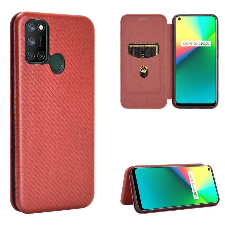 Carbon Fiber Texture Magnetic Horizontal Flip TPU + PC + PU Leather Case with Card Slot, For OPPO Realme 7i, For vivo V20 4G (Indian Version), For vivo Y73s, For Asus Zenfone Max (M2) ZB633KL, For Nokia 3.4, For Oukitel C21