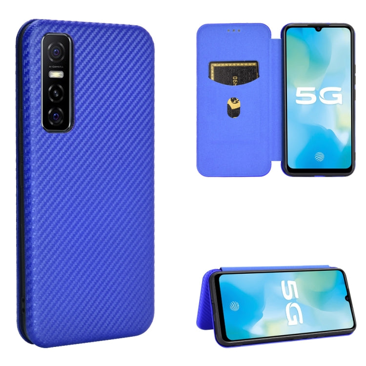 Carbon Fiber Texture Magnetic Horizontal Flip TPU + PC + PU Leather Case with Card Slot, For OPPO Realme 7i, For vivo V20 4G (Indian Version), For vivo Y73s, For Asus Zenfone Max (M2) ZB633KL, For Nokia 3.4, For Oukitel C21