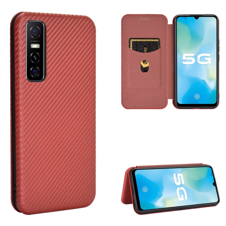 Carbon Fiber Texture Magnetic Horizontal Flip TPU + PC + PU Leather Case with Card Slot, For OPPO Realme 7i, For vivo V20 4G (Indian Version), For vivo Y73s, For Asus Zenfone Max (M2) ZB633KL, For Nokia 3.4, For Oukitel C21