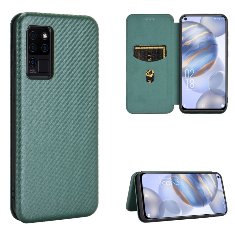 Carbon Fiber Texture Magnetic Horizontal Flip TPU + PC + PU Leather Case with Card Slot, For OPPO Realme 7i, For vivo V20 4G (Indian Version), For vivo Y73s, For Asus Zenfone Max (M2) ZB633KL, For Nokia 3.4, For Oukitel C21