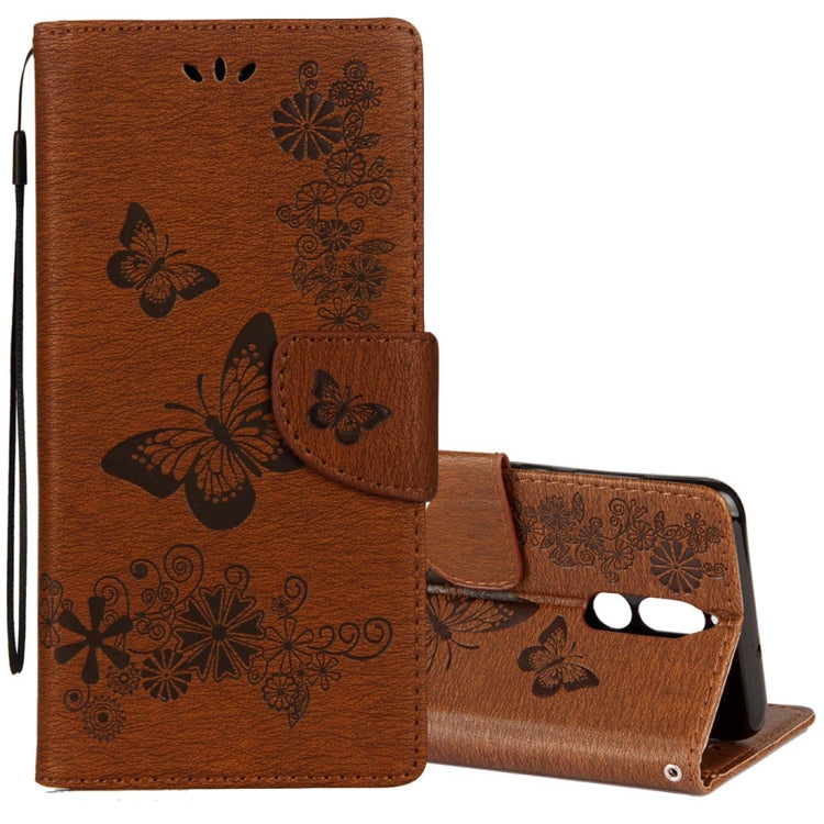 For Huawei  Mate 10 Lite Vintage Embossed Floral Butterfly Pattern Horizontal Flip Leather Case with Card Slot & Holder & Wallet & Lanyard , For Mate 10 Lite