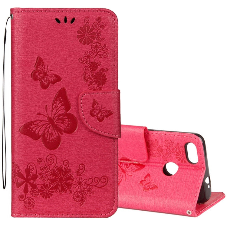 For Huawei  P9 Lite Mini Vintage Embossed Floral Butterfly Pattern Horizontal Flip Leather Case with Card Slot & Holder & Wallet & Lanyard , For P9 Lite Mini