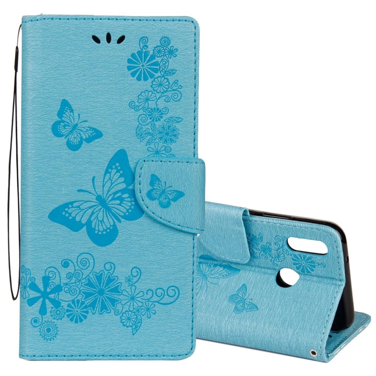 For Huawei  P20 Lite Vintage Embossed Floral Butterfly Pattern Horizontal Flip Leather Case with Card Slot & Holder & Wallet & Lanyard , For P20 Lite