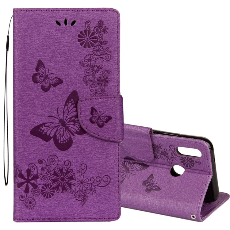 For Huawei  P20 Lite Vintage Embossed Floral Butterfly Pattern Horizontal Flip Leather Case with Card Slot & Holder & Wallet & Lanyard , For P20 Lite