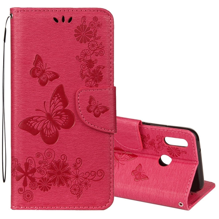 For Huawei  P20 Lite Vintage Embossed Floral Butterfly Pattern Horizontal Flip Leather Case with Card Slot & Holder & Wallet & Lanyard , For P20 Lite