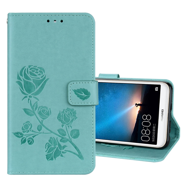 For Huawei Mate 10 Lite Rose Embossed Horizontal Flip Environmental PU Leather Case with Holder & Card Slots & Wallet, For Huawei Mate 10 Lite, Huawei Mate 10 Lite