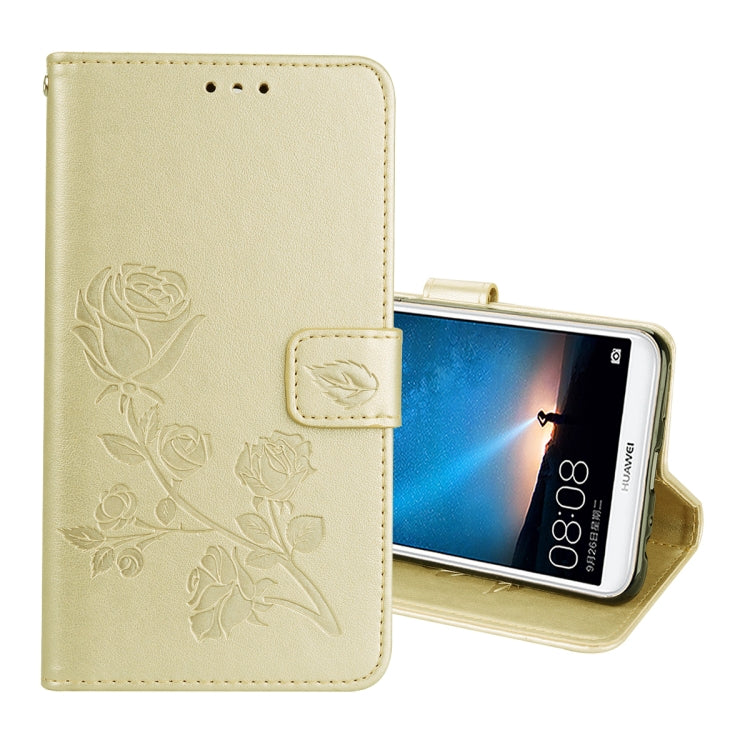 For Huawei Mate 10 Lite Rose Embossed Horizontal Flip Environmental PU Leather Case with Holder & Card Slots & Wallet, For Huawei Mate 10 Lite, Huawei Mate 10 Lite