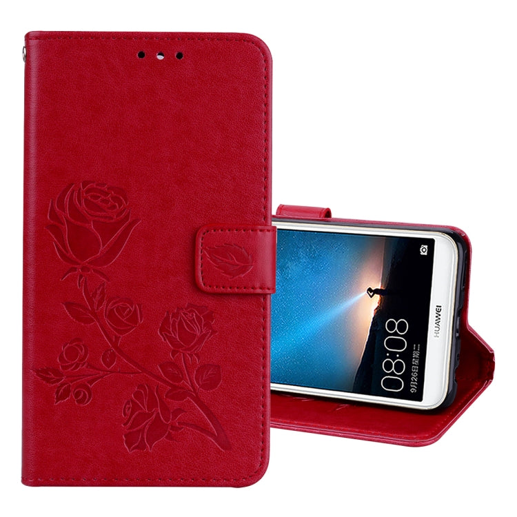 For Huawei Mate 10 Lite Rose Embossed Horizontal Flip Environmental PU Leather Case with Holder & Card Slots & Wallet, For Huawei Mate 10 Lite, Huawei Mate 10 Lite