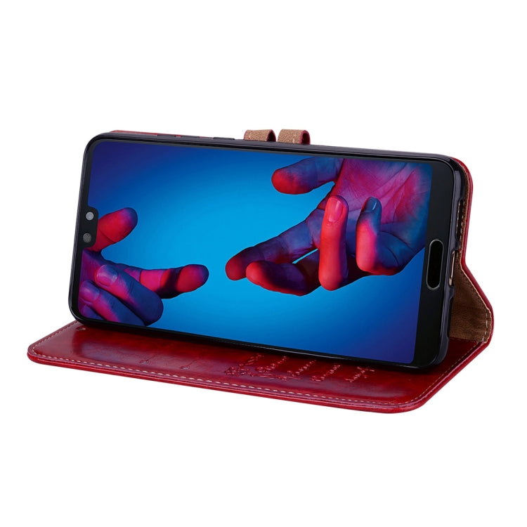 For Huawei P20 Business Style Oil Wax Texture Horizontal Flip Leather Case with Holder & Card Slots & Wallet, For Huawei P20