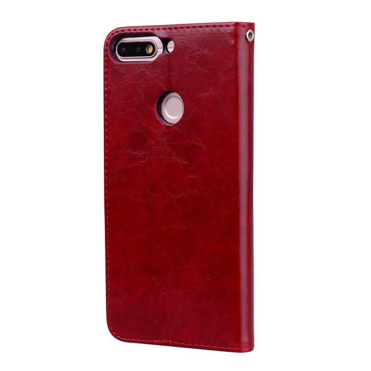 Business Style Oil Wax Texture Horizontal Flip Leather Case for Huawei Honor 7C / Enjoy 8 / Y7 (2018) / Y7 Prime (2018) / Nova 2 Lite, with Holder & Card Slots & Wallet, For Honor 7C / Y7 Prime (2018), For Huawei Honor 7C / Y7 Prime (2018)�������������...