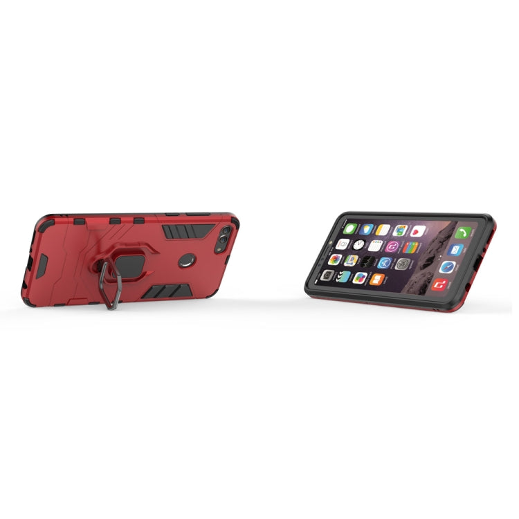PC + TPU Shockproof Protective Case for Huawei Y9 2018, with Magnetic Ring Holder, For Huawei Y9 2018