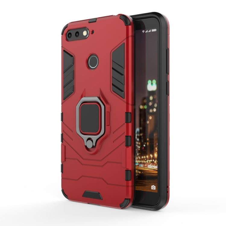 PC + TPU Shockproof Protective Case for Huawei Honor 7A, with Magnetic Ring Holder, For Huawei Honor 7A