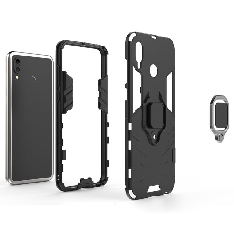 PC + TPU Shockproof Protective Case for Huawei Honor Play, with Magnetic Ring Holder, For Huawei Honor Play