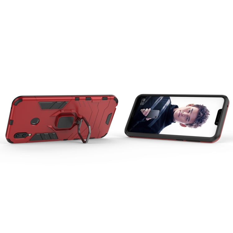 PC + TPU Shockproof Protective Case for Huawei Honor Play, with Magnetic Ring Holder, For Huawei Honor Play