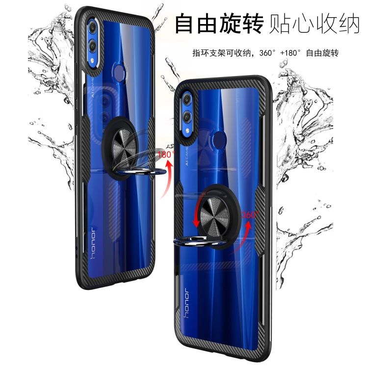 Scratchproof TPU + Acrylic Ring Bracket Protective Case for Huawei Honor 8X, Huawei Honor 8X