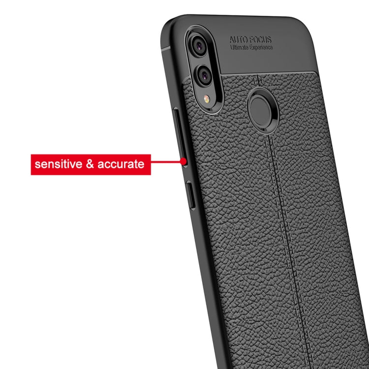 Litchi Texture TPU Shockproof Case for Huawei Honor 8X, For Honor 8X, For Huawei Honor 8X