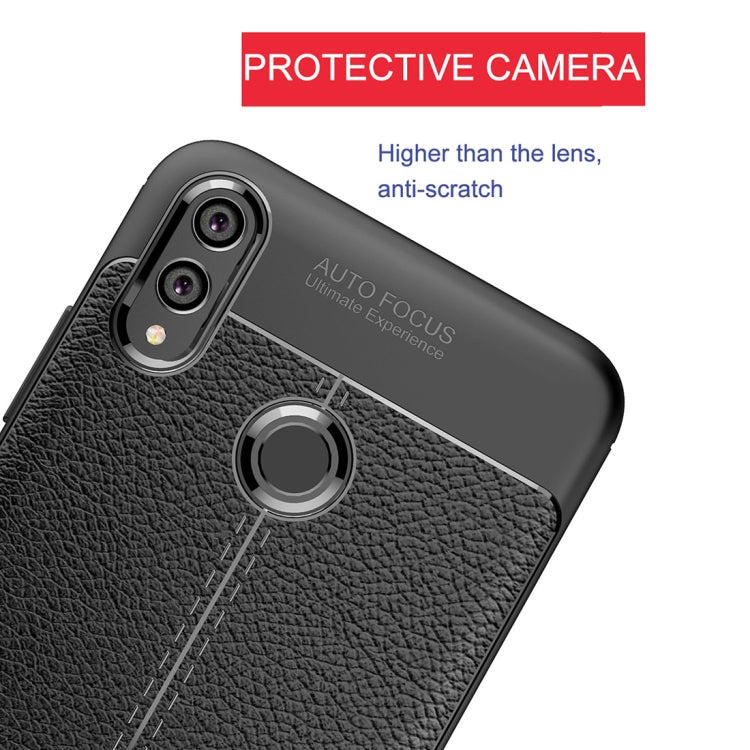 Litchi Texture TPU Shockproof Case for Huawei Honor 8X, For Honor 8X, For Huawei Honor 8X