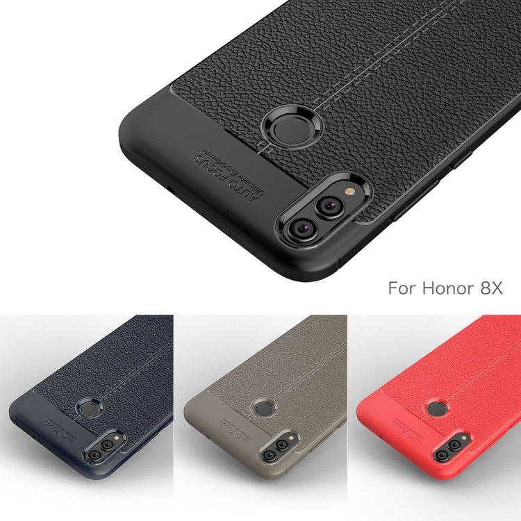 Litchi Texture TPU Shockproof Case for Huawei Honor 8X, For Honor 8X, For Huawei Honor 8X