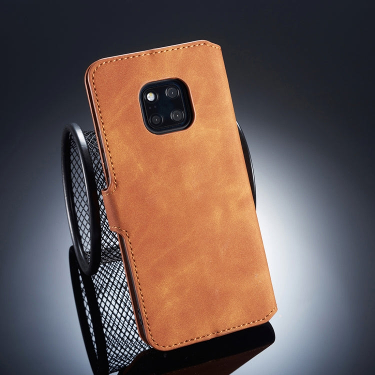 DG.MING Retro Oil Side Horizontal Flip Case for Huawei Mate 20 Pro, with Holder & Card Slots & Wallet, Huawei Mate 20 Pro