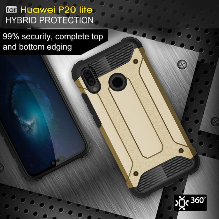 For Huawei  P20 Lite Full-body Rugged TPU + PC Combination Back Cover Case , For Huawei P20 Lite, Huawei P20 Lite