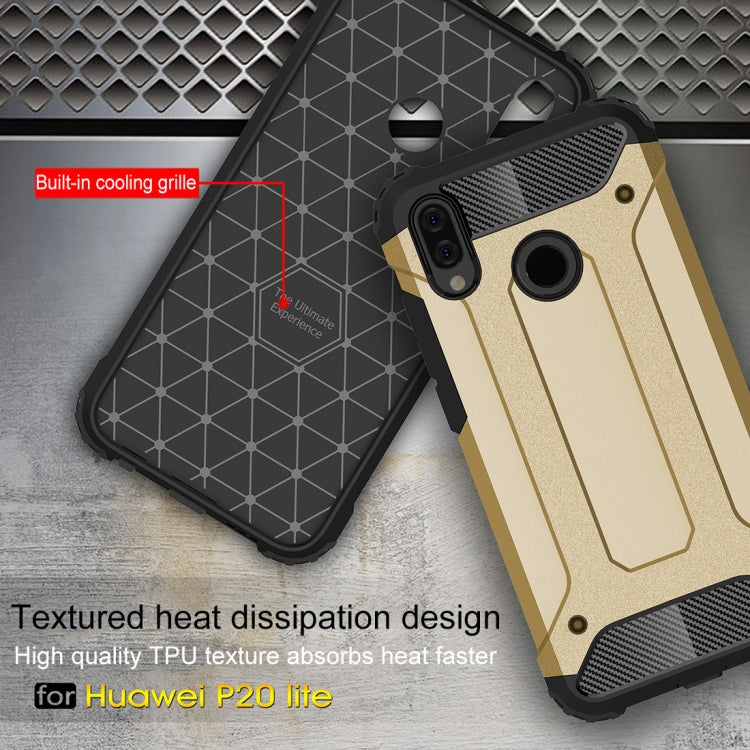 For Huawei  P20 Lite Full-body Rugged TPU + PC Combination Back Cover Case , For Huawei P20 Lite, Huawei P20 Lite