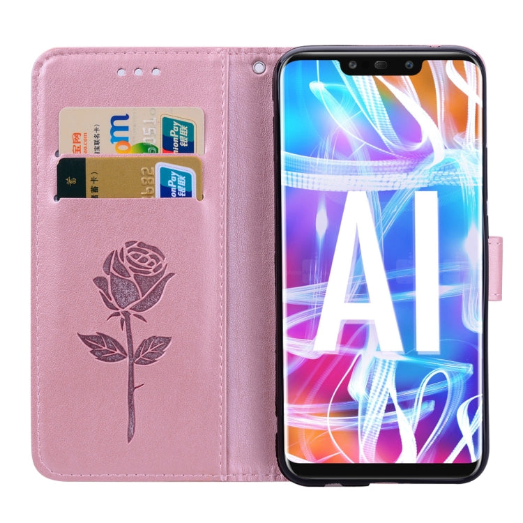 Rose Embossed Horizontal Flip PU Leather Case for Huawei Mate 20 Lite, with Holder & Card Slots & Wallet, For Huawei Mate 20 Lite, Huawei Mate 20 Lite