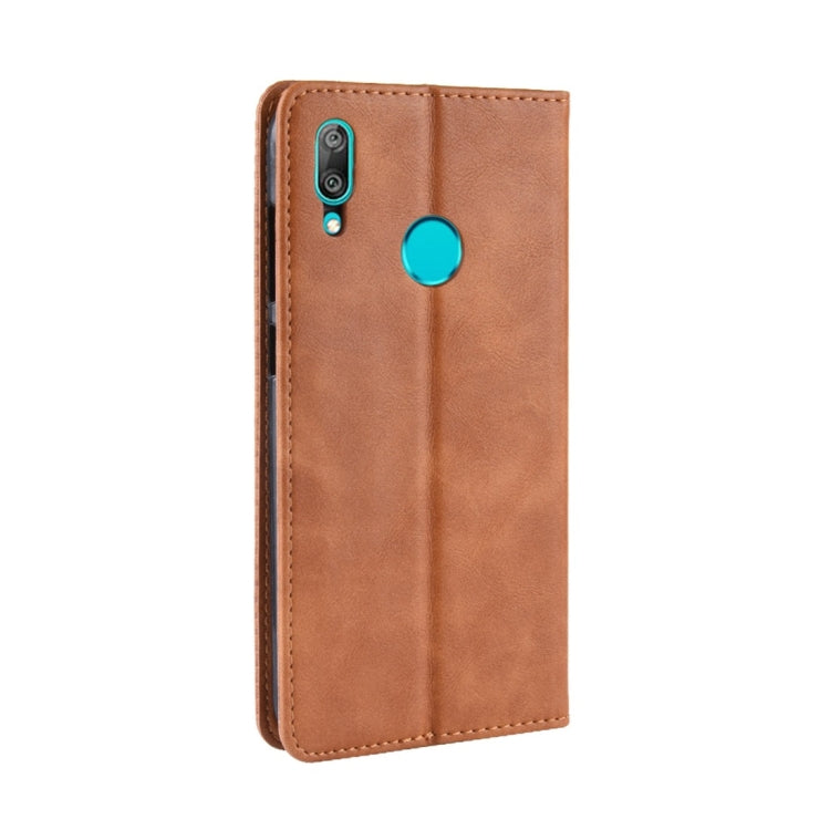 Magnetic Buckle Retro Texture Horizontal Flip Leather Case for Huawei Y7 (2019) / Y7 Prime (2019), with Holder & Card Slots & Wallet, For Huawei Y7 (2019)