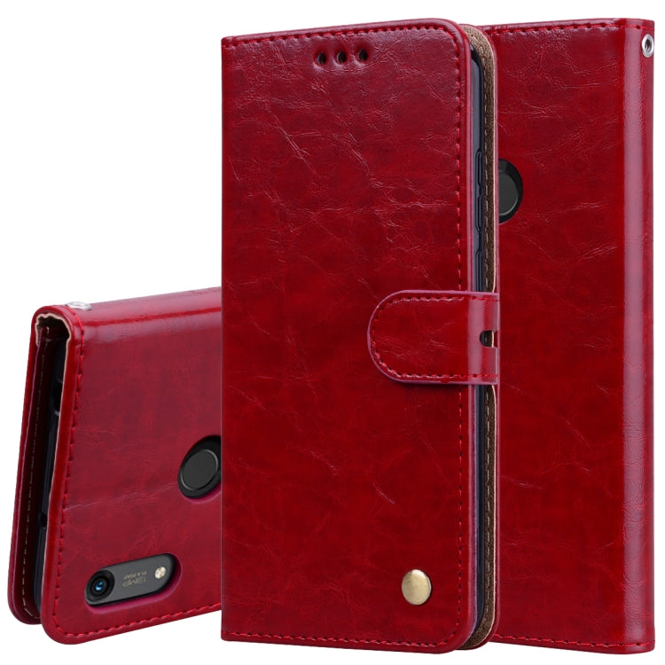Business Style Oil Wax Texture Horizontal Flip Leather Case for Huawei Y6 (2019) / Honor 8A, with Holder & Card Slots & Wallet, For Huawei Y6 (2019) / Honor 8A, For Huawei Honor 8A