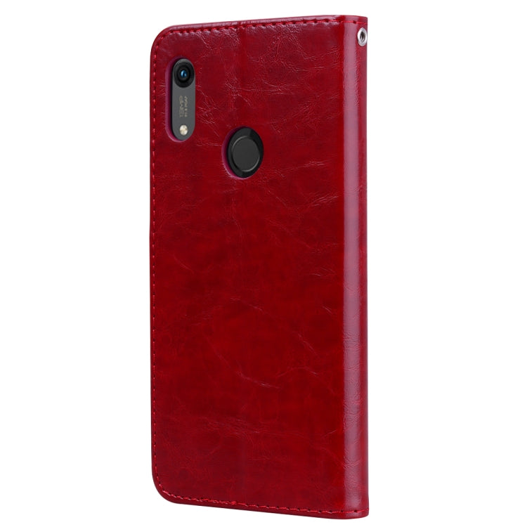 Business Style Oil Wax Texture Horizontal Flip Leather Case for Huawei Y6 (2019) / Honor 8A, with Holder & Card Slots & Wallet, For Huawei Y6 (2019) / Honor 8A, For Huawei Honor 8A