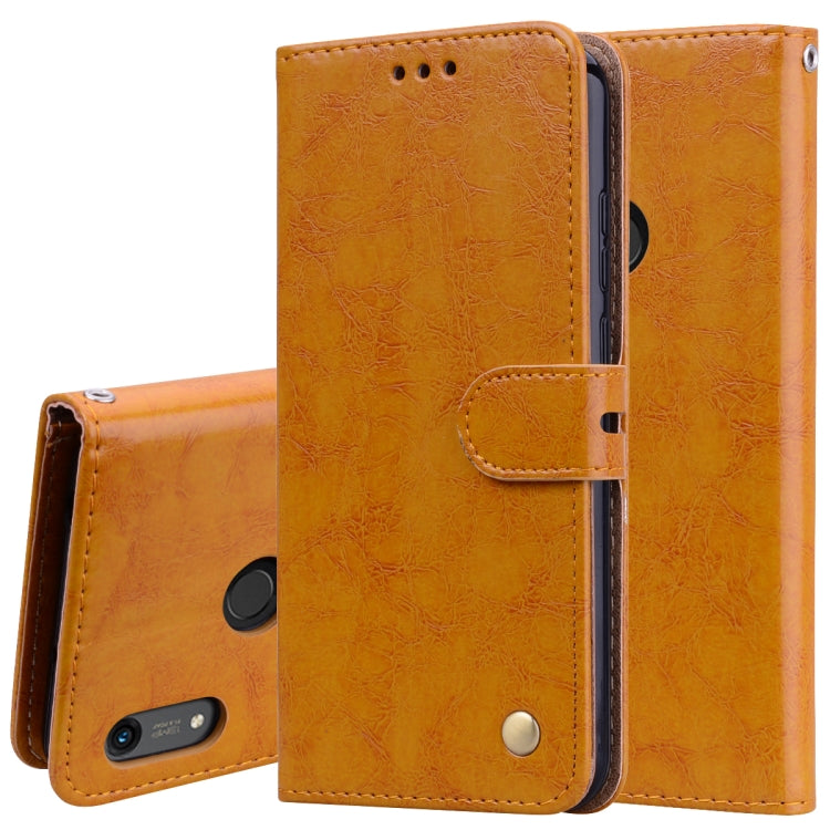 Business Style Oil Wax Texture Horizontal Flip Leather Case for Huawei Y6 (2019) / Honor 8A, with Holder & Card Slots & Wallet, For Huawei Y6 (2019) / Honor 8A, For Huawei Honor 8A