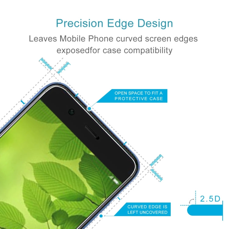 100 PCS for Huawei nova 2 Lite 0.26mm 9H Surface Hardness 2.5D Explosion-proof Tempered Glass Screen Film, For nova 2 Lite