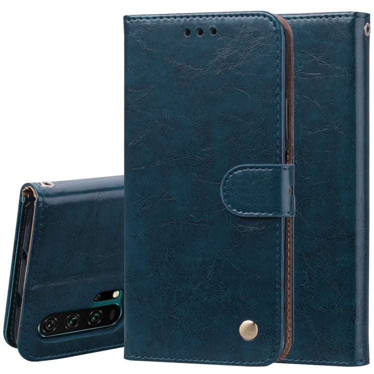 Business Style Oil Wax Texture Horizontal Flip Leather Case for Huawei Honor 20 Pro, with Holder & Card Slots & Wallet, For Huawei Honor 20 Pro