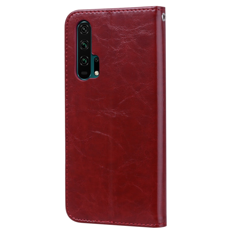 Business Style Oil Wax Texture Horizontal Flip Leather Case for Huawei Honor 20 Pro, with Holder & Card Slots & Wallet, For Huawei Honor 20 Pro