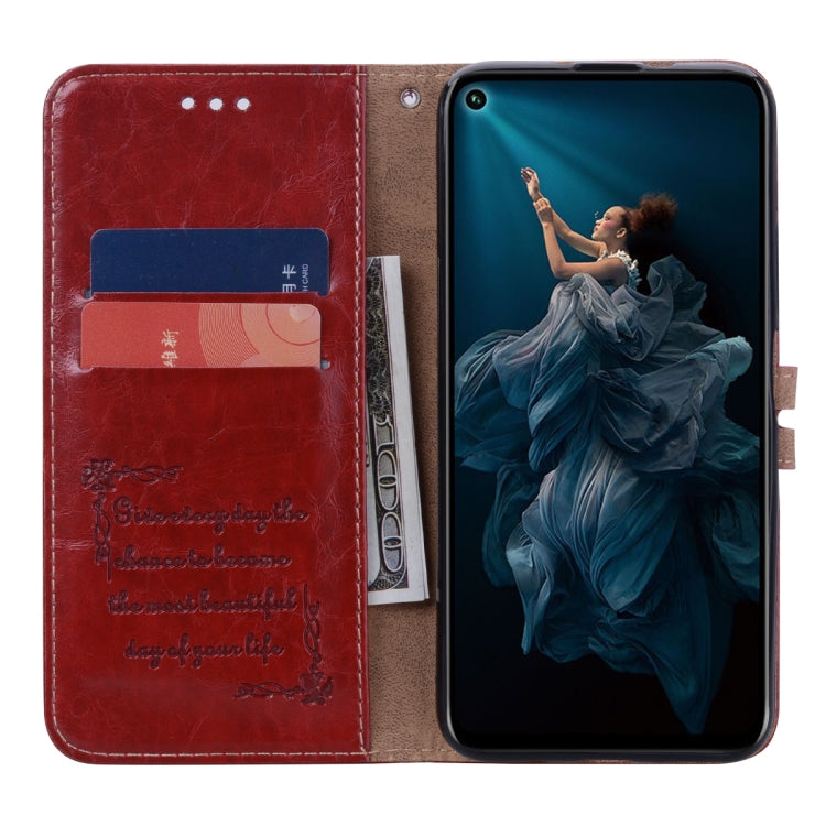 Business Style Oil Wax Texture Horizontal Flip Leather Case for Huawei Honor 20 Pro, with Holder & Card Slots & Wallet, For Huawei Honor 20 Pro