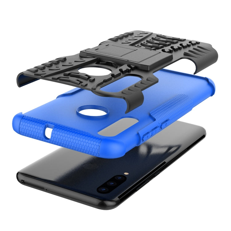Tire Texture TPU+PC Shockproof Case for Huawei P Smart+ 2019, with Holder, For Huawei P Smart+ 2019