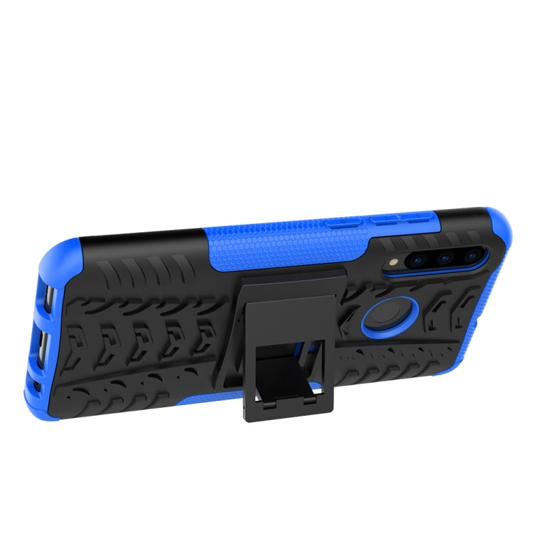 Tire Texture TPU+PC Shockproof Case for Huawei P Smart+ 2019, with Holder, For Huawei P Smart+ 2019