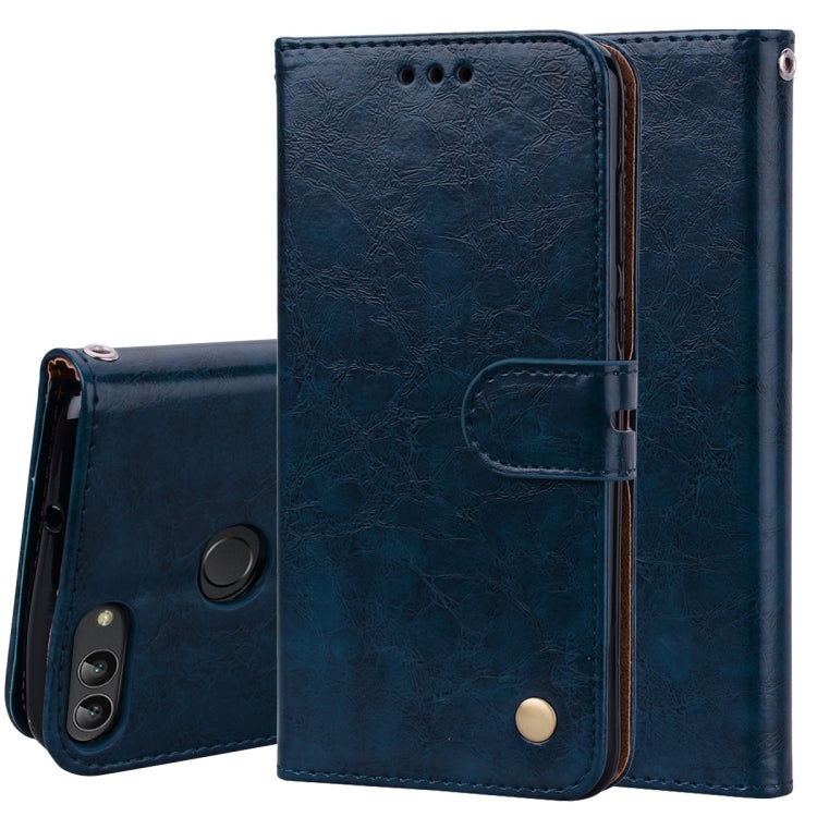 Business Style Oil Wax Texture Horizontal Flip Leather Case for Huawei P Smart / Enjoy 7S, with Holder & Card Slots & Wallet, For Huawei P Smart / Enjoy 7S, For Huawei Enjoy 7S