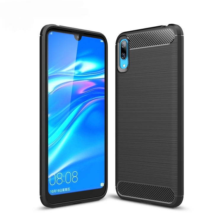 Brushed Texture Carbon Fiber Shockproof TPU Case for Huawei Enjoy 9, For Huawei Enjoy 9
